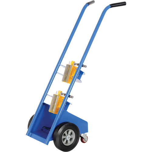 Vestil MCHT-350 Magnetic Cylinder Hand Truck, Rubber Wheels, 12" W x 5" L Base, 350 lbs.