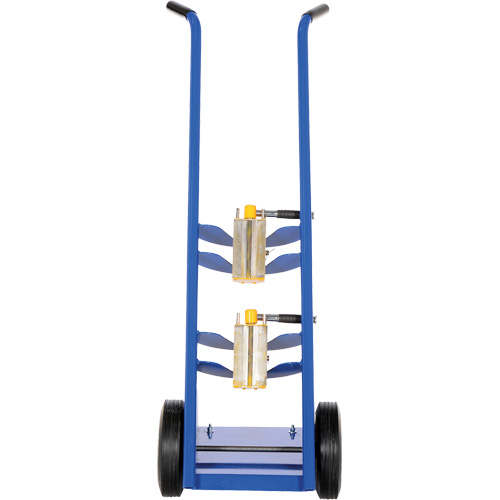 Vestil MCHT-350 Magnetic Cylinder Hand Truck, Rubber Wheels, 12" W x 5" L Base, 350 lbs.