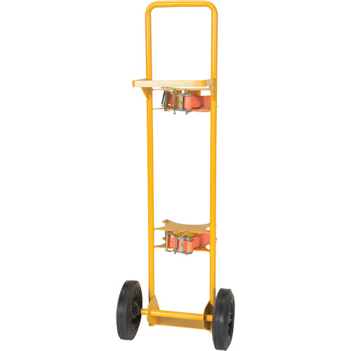Vestil WTC-1 Chariot pour bouteille de gaz de soudage, Roues Caoutchouc, Base de 9-5/8" la x 3-1/8" lo, 350 lb