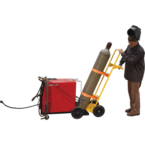Vestil WTC-1 Chariot pour bouteille de gaz de soudage, Roues Caoutchouc, Base de 9-5/8" la x 3-1/8" lo, 350 lb