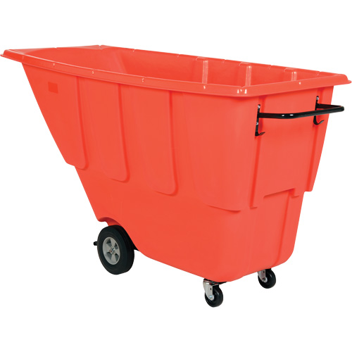 Vestil TDT-50-LD-RED Tilt Truck, Polyethylene, 0.5 cu. yd., 450 lbs. Load Capacity