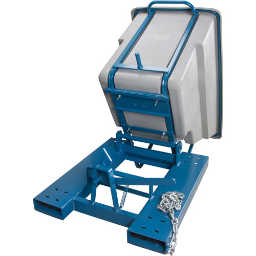 KLETON MP155 Self-Dumping Hopper, Polyethylene, 5/8 cu.yd., Grey