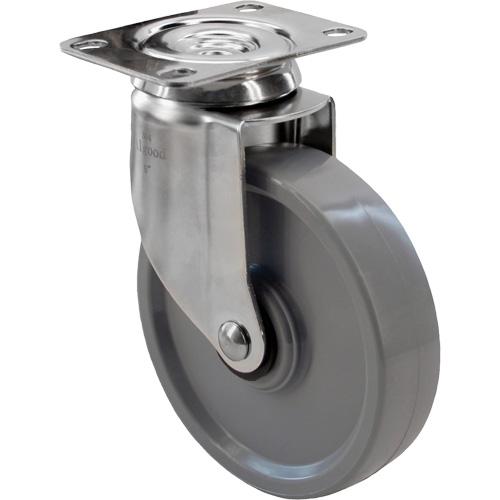 Algood S2359-A27D-UG Roulette 2309, Pivotant, 5" (127 mm), Gris Envirothane, 350 lb (158,8 kg)