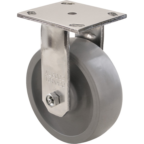 Algood R6569-A38H-UGW-RB Max9 Caster, Rigid with Brake, 6" (152.4 mm), Envirothane Grey-WOW, 1100 lbs. (498.95 kg.)