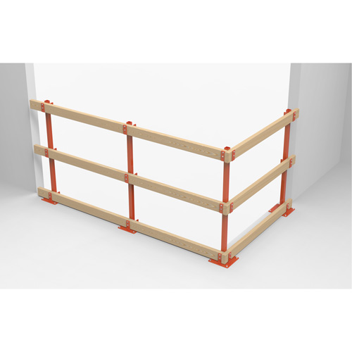 Proguards 70-8010 Poteaux temporaires ProGuards pour barri&egrave;re de s&eacute;curit&eacute;, 8" la x 39" h, Orange