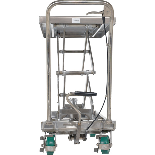 Vestil CART-600-D-SS2 Manual Hydraulic Scissor Lift Table, 36-1/4" L x 19-3/8" W, Stainless Steel, 600 lbs. Capacity