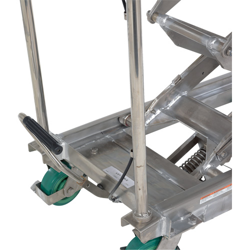 Vestil CART-600-D-SS2 Manual Hydraulic Scissor Lift Table, 36-1/4" L x 19-3/8" W, Stainless Steel, 600 lbs. Capacity