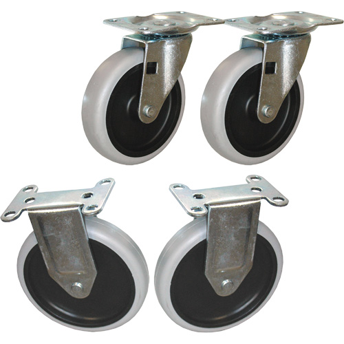 Rubbermaid Specialmade FG4505L30000 Ensemble de roulettes pour chariot &agrave; tablettes