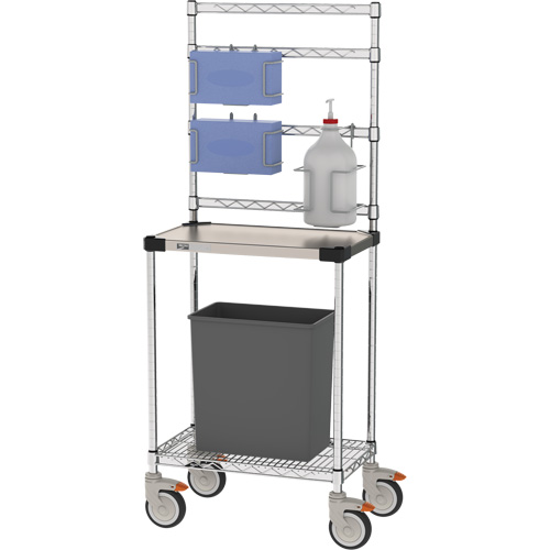 Metropolitan Wire CR142454-SNST Sanitizer Station, Stainless Steel, 24" x 60" x 14", 900 lbs. Capacity