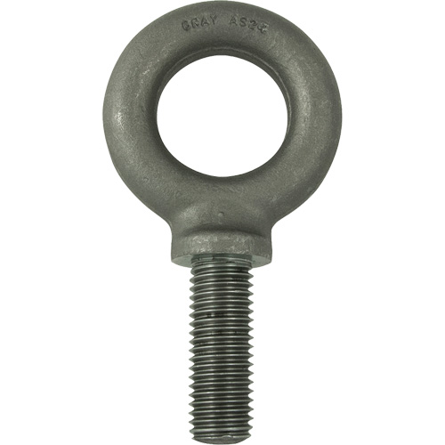 Gray Tools AS24 Alloy Steel Eye Bolt, 1-1/2" Dia., 2" L, 6400 lbs./6400 lbs. (3.2 tons) Capacity