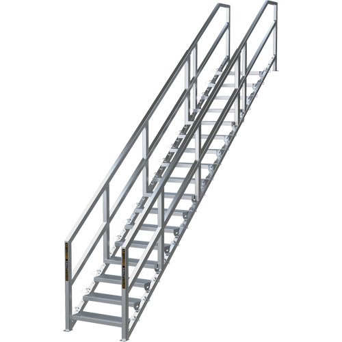Metaltech AL-SSEH21 Syst&egrave;me d'escalier modulaire pour la construction de 17-21 marches SmartStairs, 157-1/2" ha