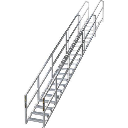 High-end staircase - INTERLACE - EeStairs - straight / glass