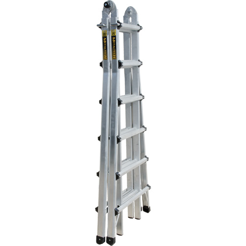 Metaltech E-MTL7300AL Telescoping Multi-Position Ladder, Aluminum, 300 lbs.
