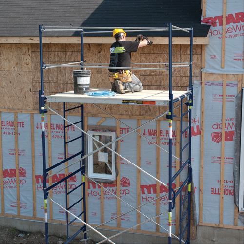 Metaltech M-MRT51010 Tour d'&eacute;chafaudage compl&egrave;te avec roulettes, 66-2/10" p x 177-1/2" h