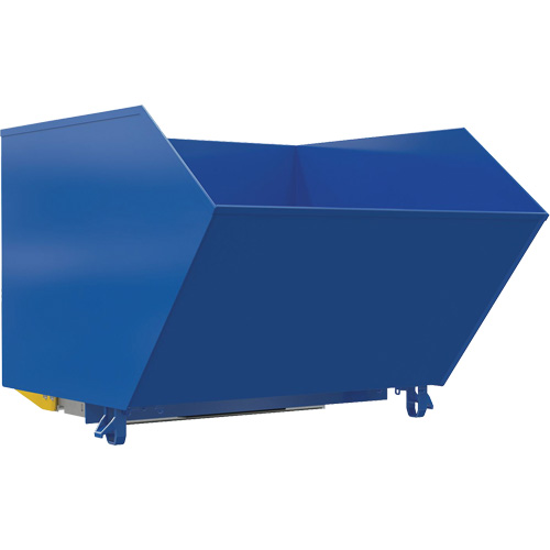 Vestil H-150-MD-BD Conteneur autobasculeur moyennement lourd en style H, Acier, 1-1/2 vg³, Bleu