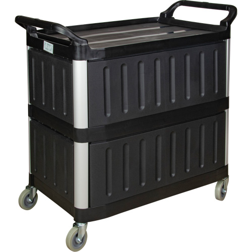KLETON MP995 Utility Cart, 3 Tiers, 19-3/4" x 37-1/2" x 40-1/4", 250 lbs. Capacity