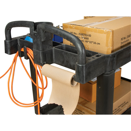 KLETON MP997 Utility Cart, 2 Tiers, 25-5/8" x 33-1/2" x 43-3/4", 550 lbs. Capacity