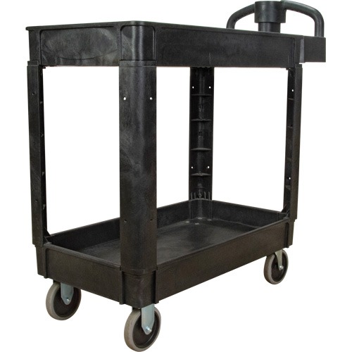 KLETON MQ092 Utility Cart, 2 Tiers, 17-1/8" x 33-1/2" x 37-5/8", 550 lbs. Capacity