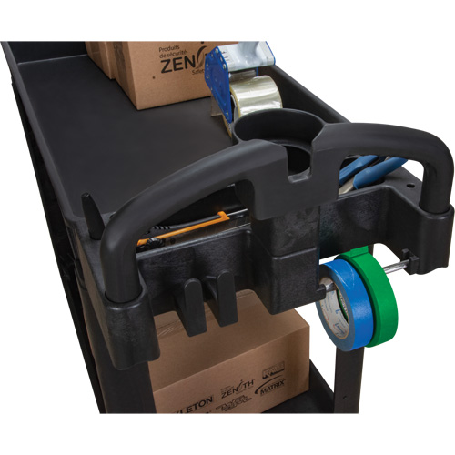 KLETON MQ092 Utility Cart, 2 Tiers, 17-1/8" x 33-1/2" x 37-5/8", 550 lbs. Capacity