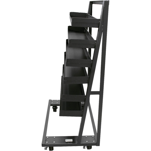 Valleycraft F89070VCGY Chariot &agrave; cadre en A robuste &agrave; un c&ocirc;t&eacute; avec 6 plateaux &agrave; rebords, 38" x 25" x 63", Capacit&eacute; 2500 lb