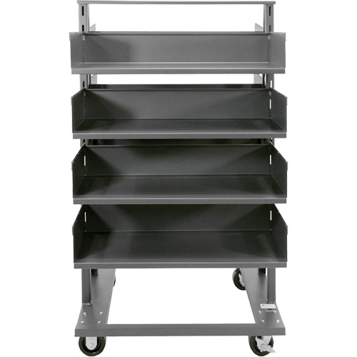Valleycraft F89065VCGY Chariot &agrave; cadre en A robuste &agrave; deux c&ocirc;t&eacute;s avec 8 plateaux &agrave; rebords, 38" x 30" x 63", Capacit&eacute; 2500 lb