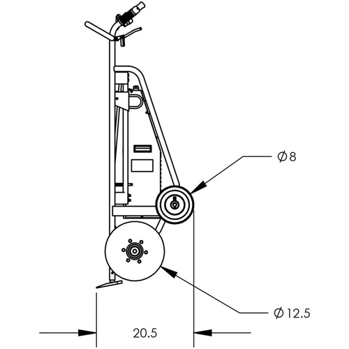 Valleycraft F89484 Diable pour baril motoris&eacute; avec roues pneumatiques