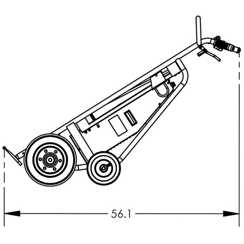 Valleycraft F89484 Diable pour baril motoris&eacute; avec roues pneumatiques