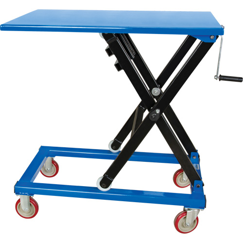 KLETON MQ146 Manual Scissor Lift Table, 37-3/8" L x 23-5/8" W, Steel, 660 lbs. Capacity