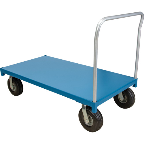 KLETON MQ153 Outdoor Platform Truck, 72" L x 36" W, 1200 lbs. Capacity, Flat Free Casters