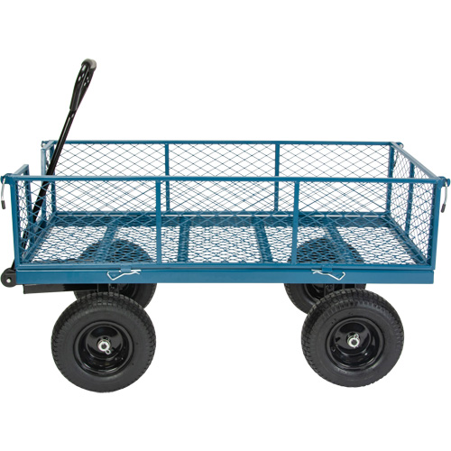 KLETON MQ170 Wagon avec c&ocirc;t&eacute;s rabattables, 24" la x 48" la x Capacit&eacute; 800 lb