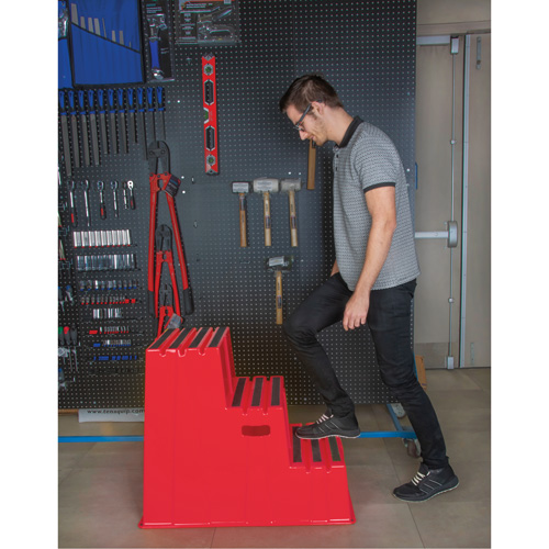 KLETON MQ203 Industrial Step Stool, 3 Steps, 34-13/16" x 22-7/16" x 28-1/2" High