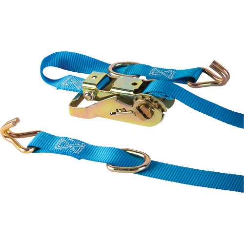 KLETON MQ220 Ratchet Strap, J-Hook, 1" W x 16' L, 835 lbs. (379 kg) WLL