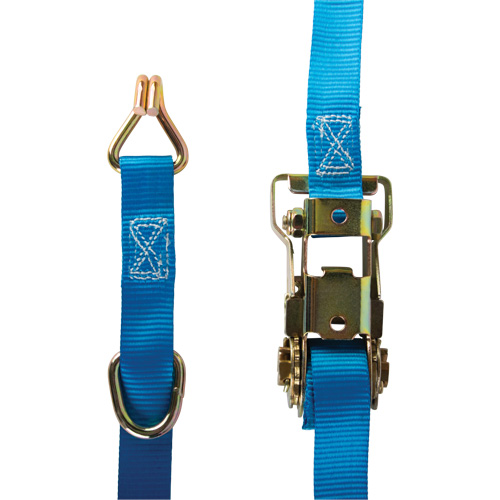 KLETON MQ220 Ratchet Strap, J-Hook, 1" W x 16' L, 835 lbs. (379 kg) WLL