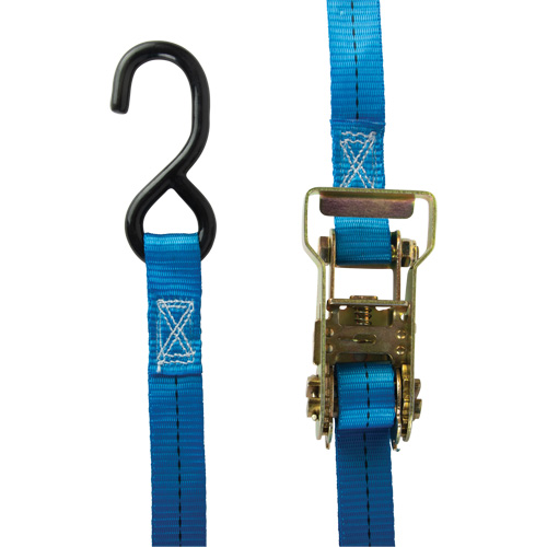 KLETON MQ222 Tendeur d'arrimage &agrave; cliquet, Crochet en J, 1" , 15' , Charge d'utilisation max. 500 lb (227 kg)