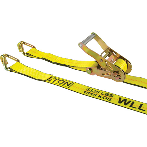 KLETON MQ230 Winch Strap, J-Hook, 2" W x 30' L, 3335 lbs. (1512 kg) Working Load Limit
