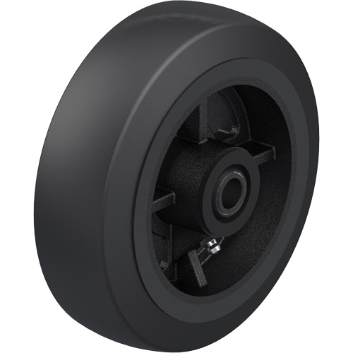 Blickle P-RY-060x020/075R-LB Black Rubber on Cast Iron Core Wheel