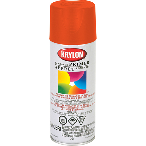Krylon Industrial 431010007 Peinture &agrave; pulv&eacute;riser fluorescente, Rouge/orange fluorescent, 11 oz, Canette a&eacute;rosol