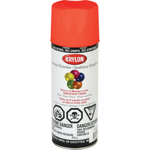 Krylon Industrial 431020007 Fluorescent Spray Paint, Fluorescent Yellow/Orange, 11 oz., Aerosol Can