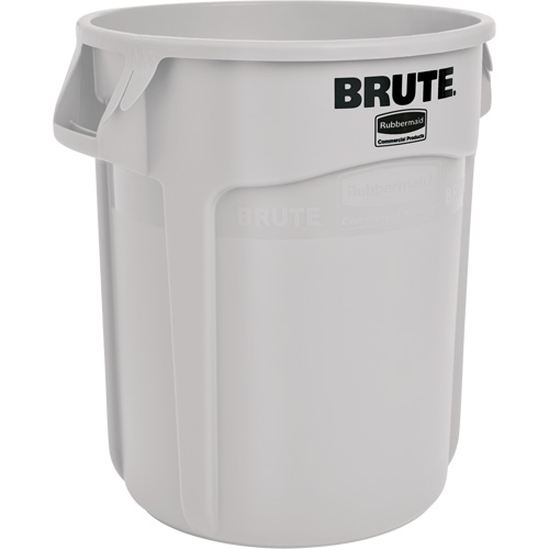 Rubbermaid FG261000WHT Contenants ronds Brute, Poly&eacute;thyl&egrave;ne, 10 gal. US