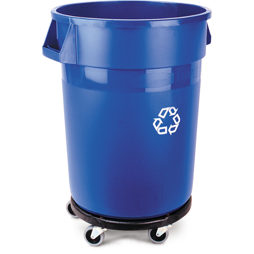 Rubbermaid FG263273BLUE Contenant de collecte des d&eacute;chets recyclable Brute, Vrac, Plastique, 32 gal. US