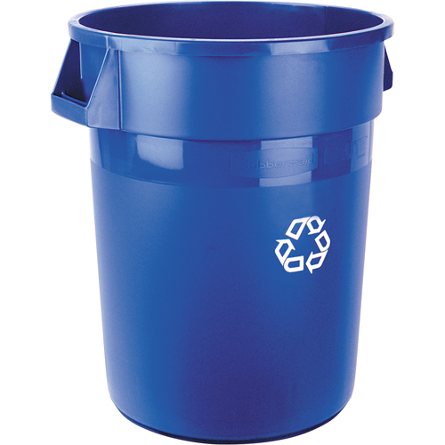 Rubbermaid FG263273BLUE Contenant de collecte des d&eacute;chets recyclable Brute, Vrac, Plastique, 32 gal. US