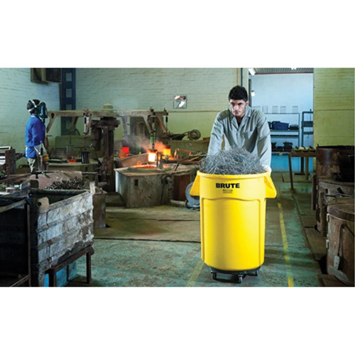 Rubbermaid FG264000BLA Chariot &agrave; visser Brute, Poly&eacute;thyl&egrave;ne, Noir, Convient aux contenants 20 - 55 US gal.