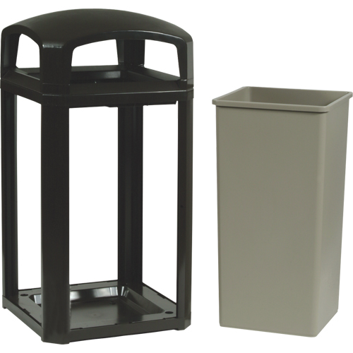Rubbermaid FG397500SBLE Landmark Series&reg; Classic Container Frame With Rigid Liner, Plastic, 50 US gal.