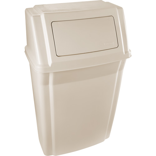 Rubbermaid FG782200BEIG Contenants Slim Jim profil&eacute;s, Couvercle &agrave; battant, Plastique, Convient aux contenants 19-1/2" x 12"