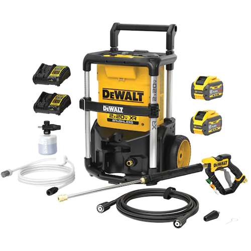 DEWALT DCPW1600Y2 2X20V MAX* Brushless Pressure Washer Kit with FLEXVOLT&reg;, Battery Powered, 1600 PSI, 1.2 GPM