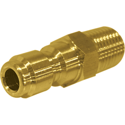 Dynablast Equipment QC7194 1/4" Male Brass Plated Quick Disconnect Plug