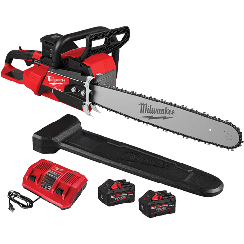 Milwaukee 2827-22 Fuel 20" Dual Battery Chainsaw Kit, Battery Powered, 5.8 HP