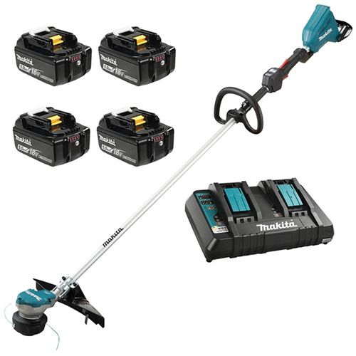 Makita DUR368LPT4 18Vx2 LXT BL Line Trimmer Kit, 15", Battery Powered, 36 V