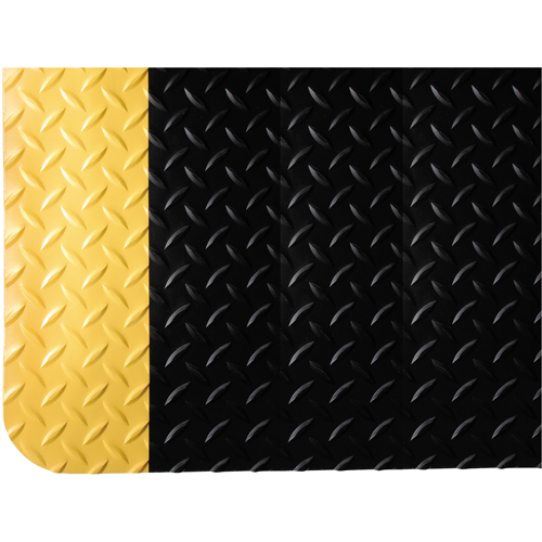 Wearwell 415.916X2X3BYL SpongeCote&reg; No. 415 Mats, Diamond, 2' x 3' x 9/16", Black/Yellow, PVC