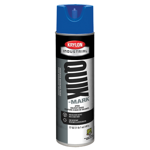 Krylon Industrial A03621007 Industrial Quik-Mark Solvent-Based Inverted Marking Paint, 17 oz., Aerosol Can